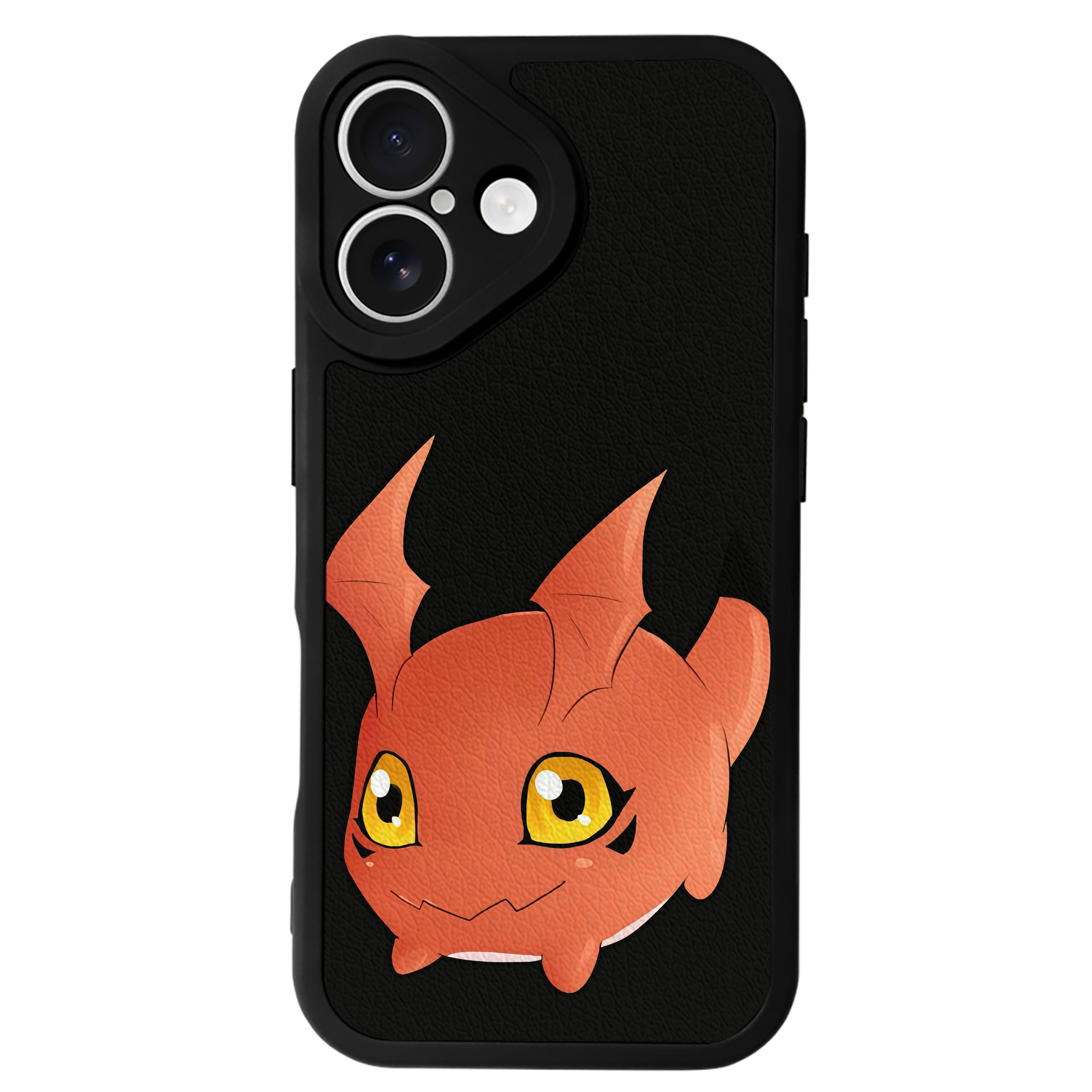 （画像用） Digimon デジタルモンスター/デジモン 【iPhone 16シリーズ対応】シリコンスマホケース（レザー調） 材質：シリコン